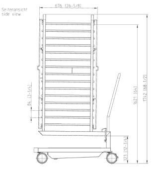 Рама с направляющими 20-2-1, 15 уровней RATIONAL 60.22.394